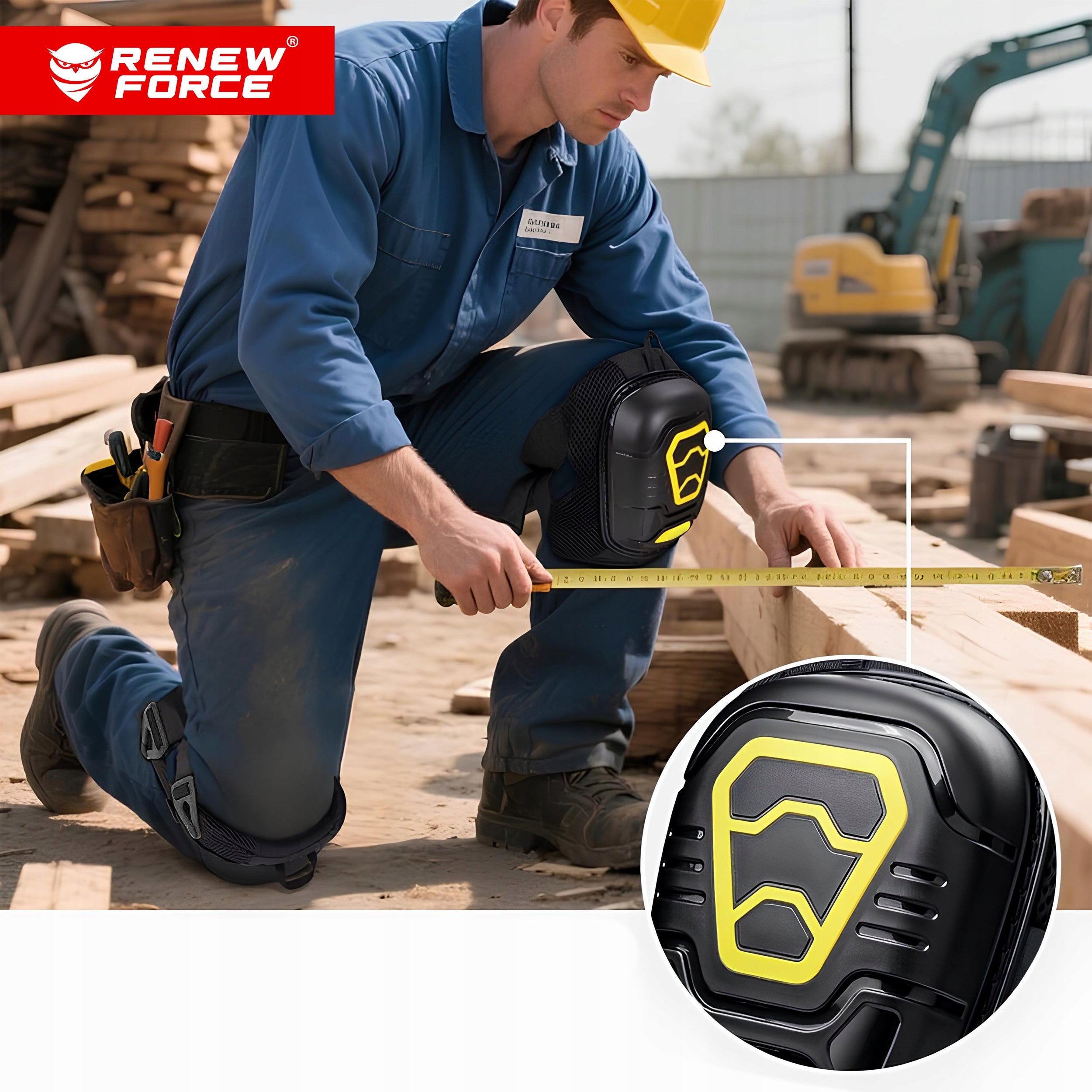 Knee Pads Work Knee Protectors CONSTRUCTION GEL WITH EVA FOAM 2pcs Manufacturer code ODZIEŻ OCHRONA NA KOLANA OGRÓD BUDOWA SOLIDNE