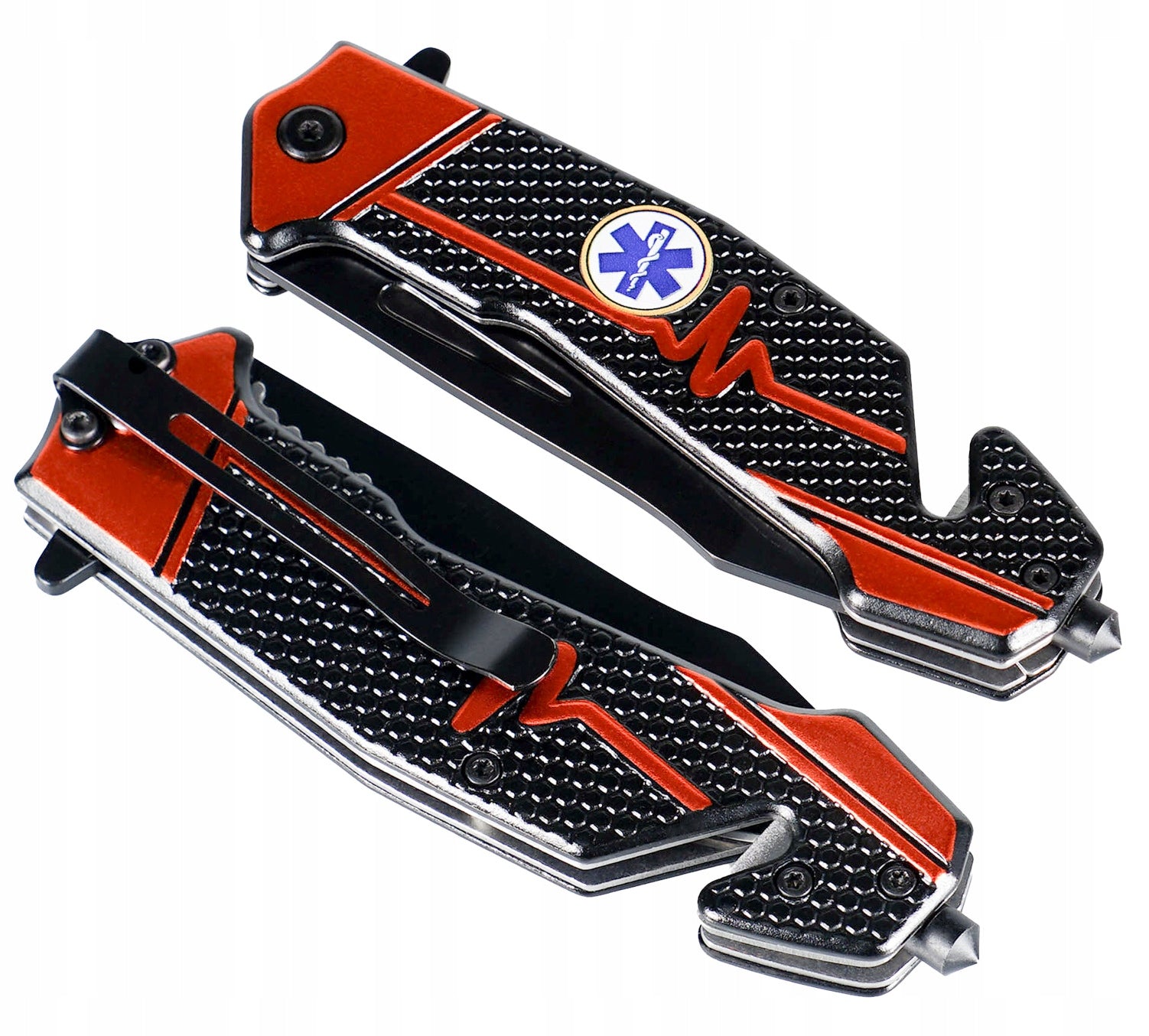 Knife Folding Spring Survival Knife Rescue Pocket Knife Stainless Steel EAN (GTIN) 5903899932757