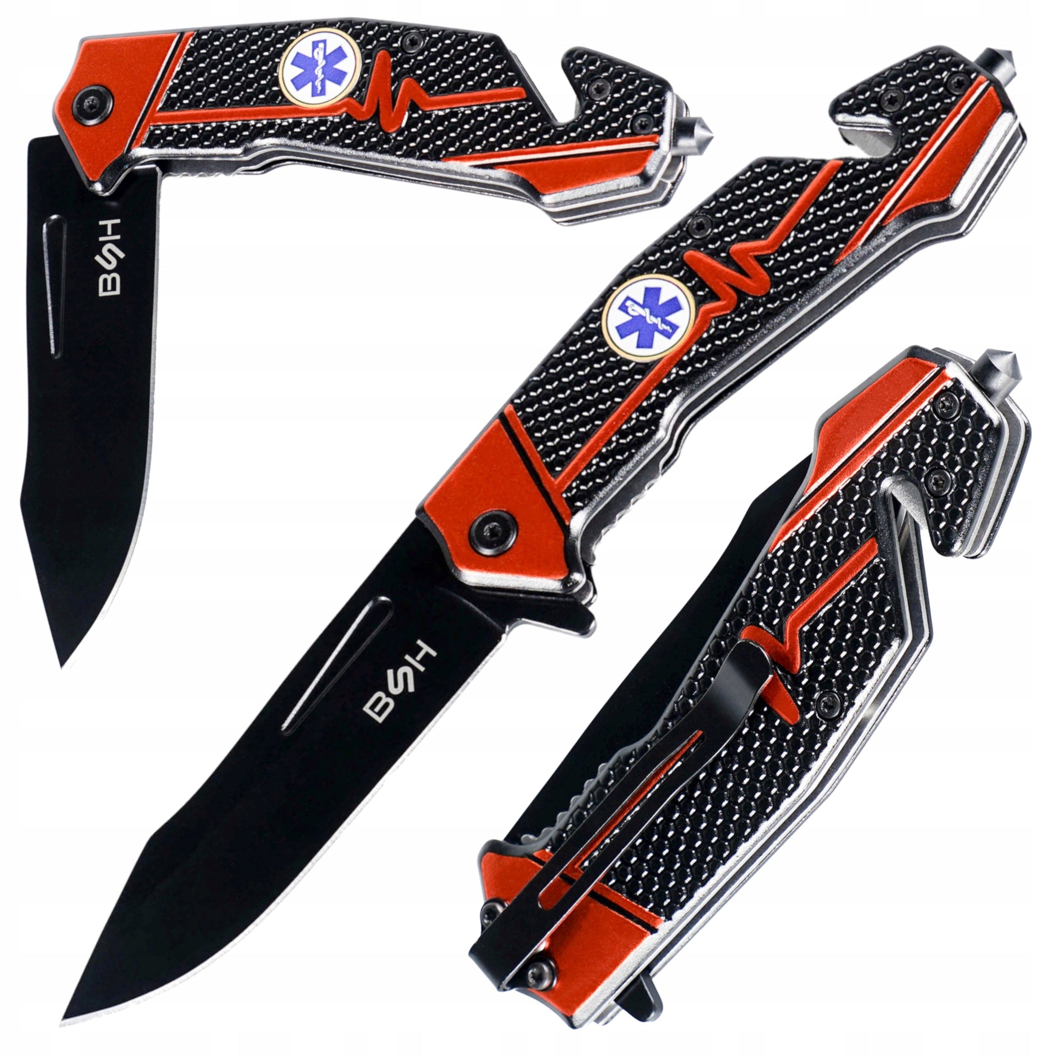 Knife Folding Spring Survival Knife Rescue Pocket Knife Stainless Steel