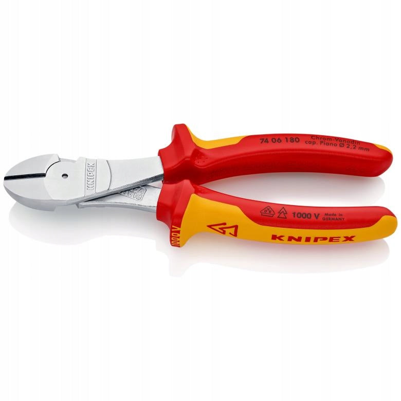 Knipex Reinforced side pliers 7406180 , 180 mm, 64 HRC, VDE 7406180