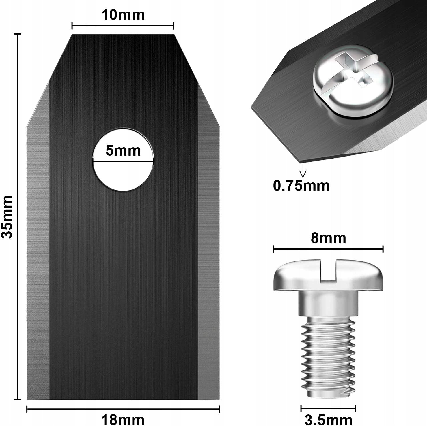 Knives for Segway Navimow BLACK TYTAN 6 pcs i105 i108E i205 i210 H210 H215E Brand ALLPRO