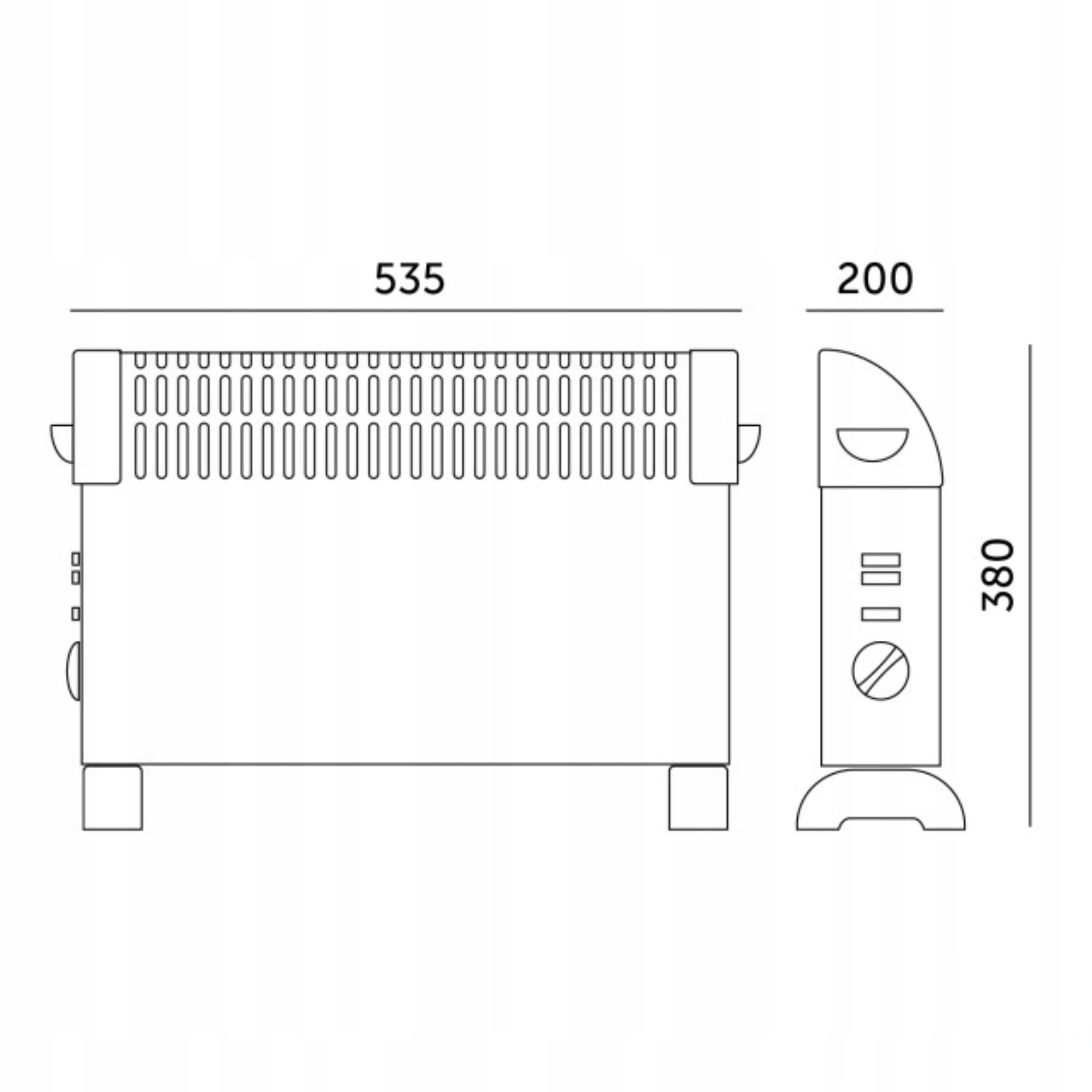 Kobi Convector Heater SONDO 2000W Instantly Raises Temperature Packaging status original