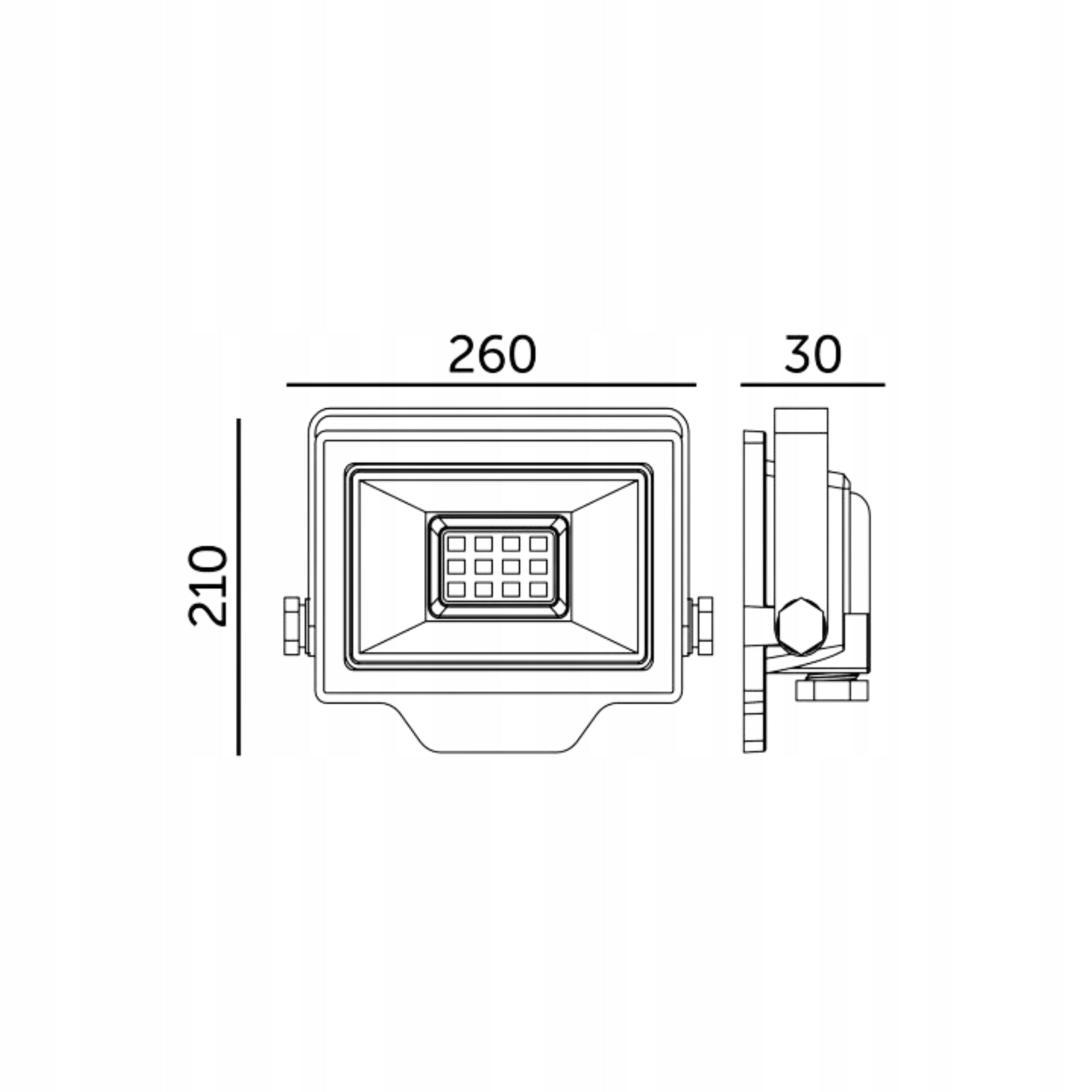Kobi LED Floodlight DELYO MHN Black for Facade Driveways 100W 004232 Brand Kobi
