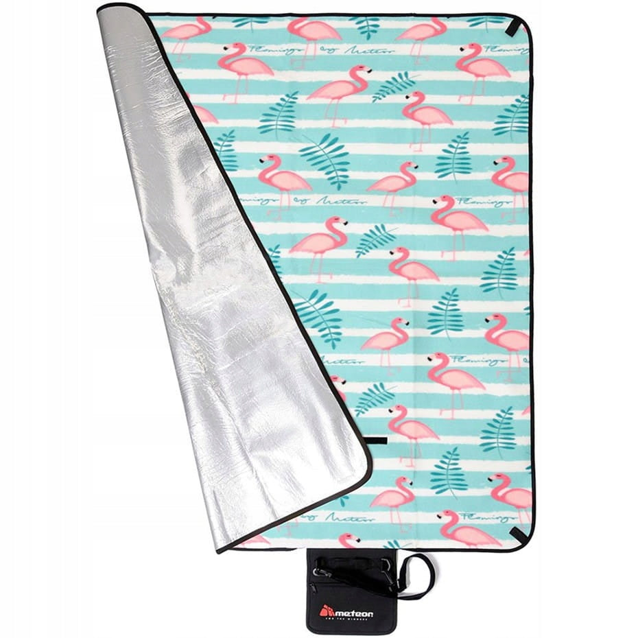 Zusammenklappbarer Touristenteppich Meteor Flamingos 120x135cm 