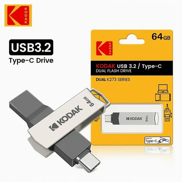 Kodak DUAL K273 64 GB USB 3.2 grey flash drive