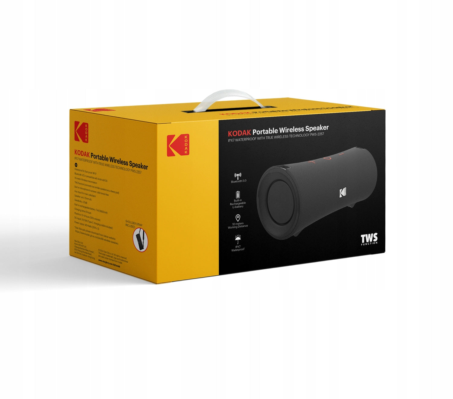 Kodak PWS-2257 Bluetooth Speaker 40W TWS USB AUX 12h Battery Manufacturer code PWS-2257
