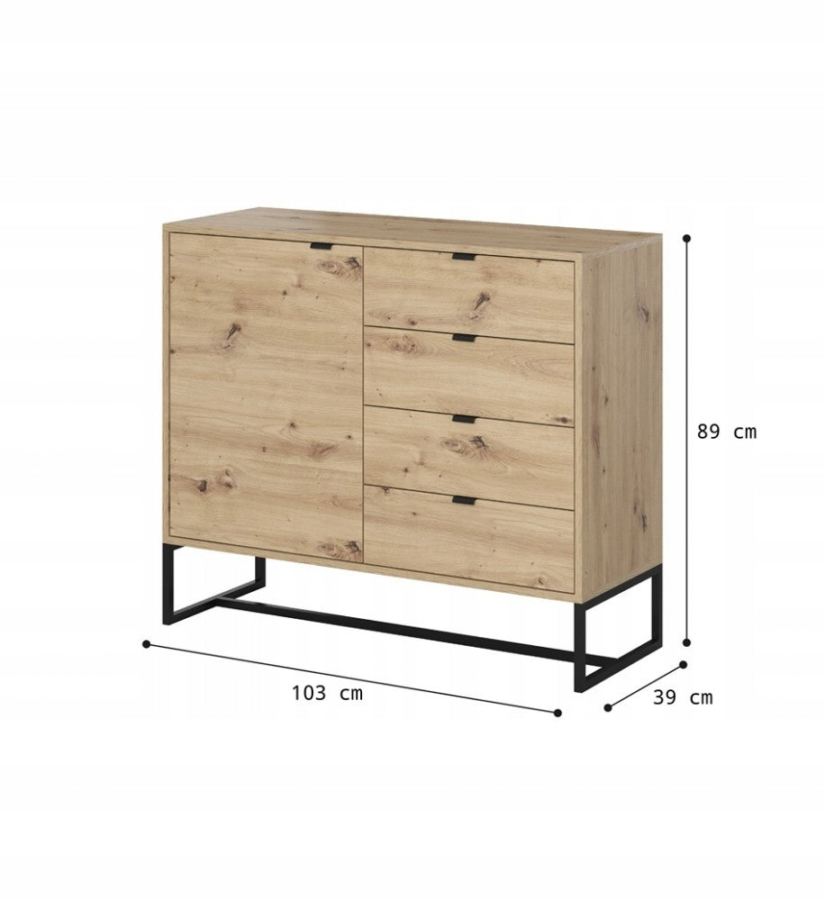 Kommode AKL Furniture Amber AK103, braun 