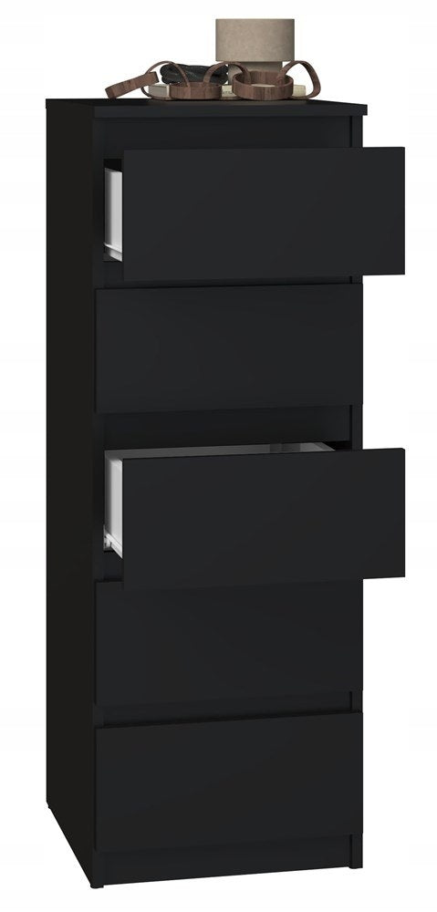 Kommode Malwa W5, schwarz 