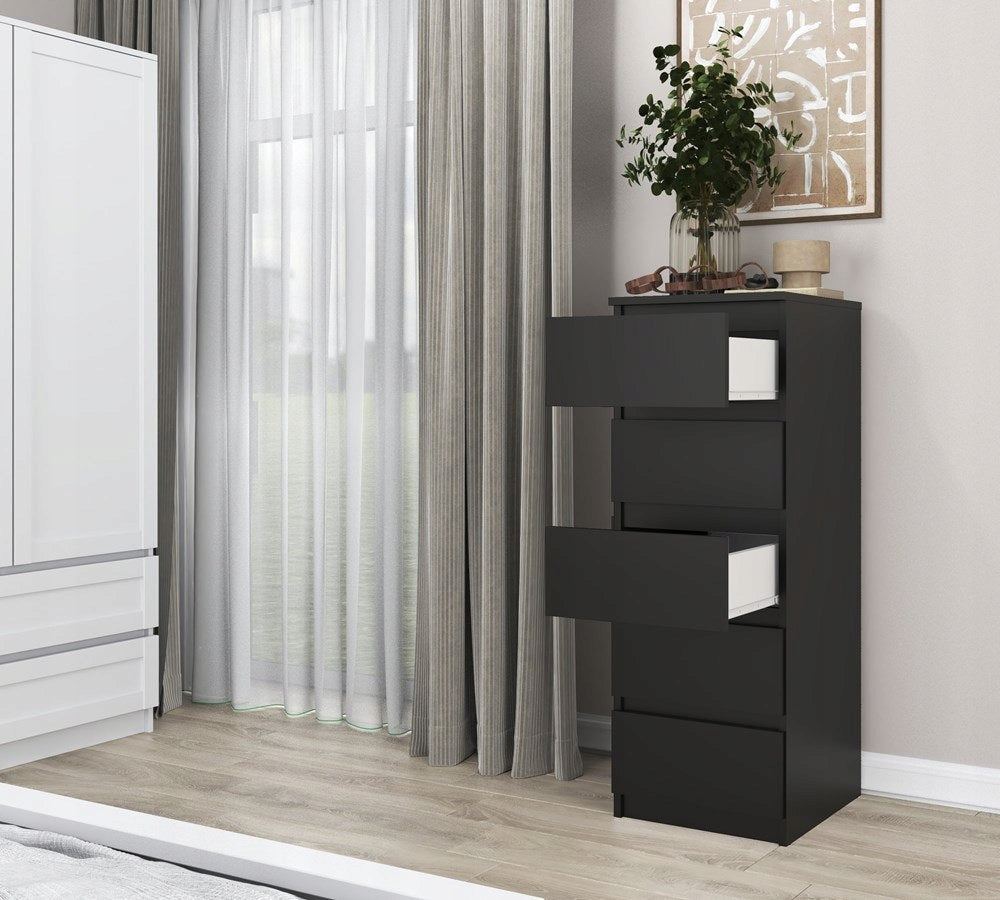 Kommode Malwa W5, schwarz 