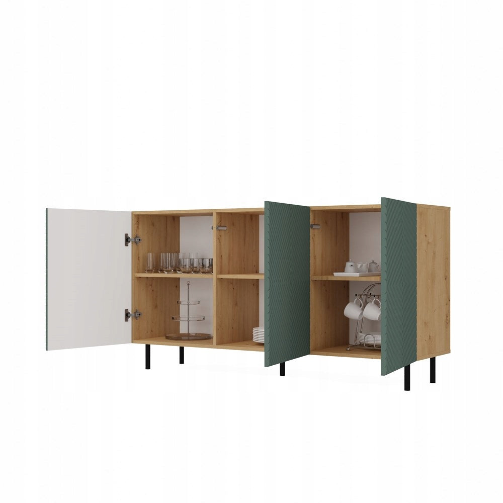 Kommode Kama, grün/braun 