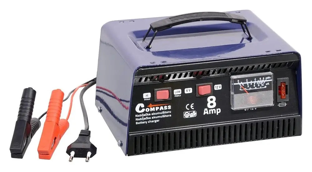 Kompas Nabíječka 8A 6/12V TÜV/GS METALLIC