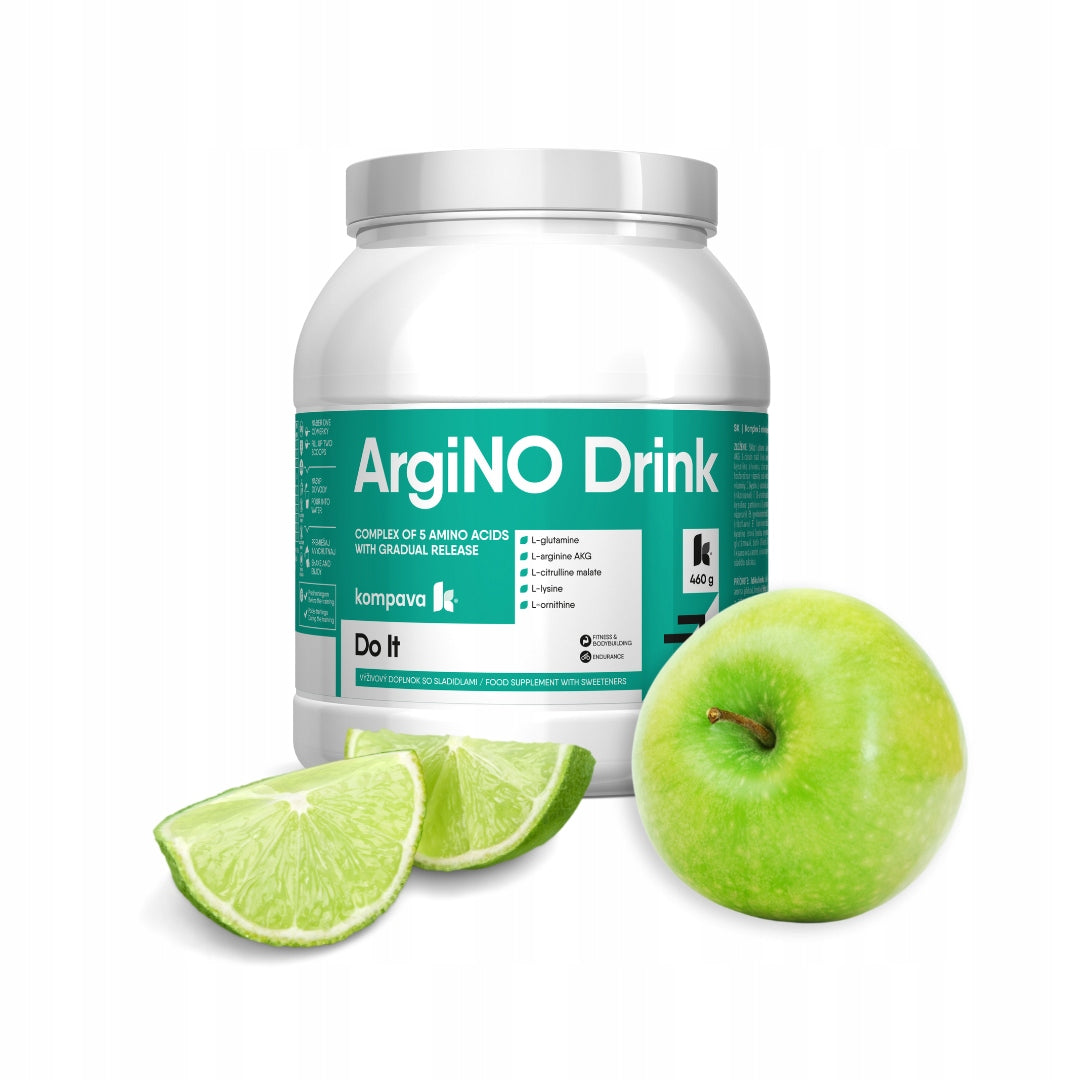 Kompava ArgiNO drink Pre-workout stimulator 460g/42por apple-lime