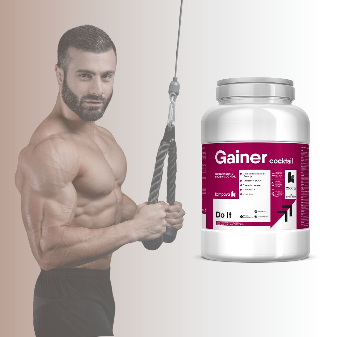 Kompava Gainer Cocktail nutrient for muscle growth 2.5kg/63por chocolate Expiration date at least 1 year from the date of purchase