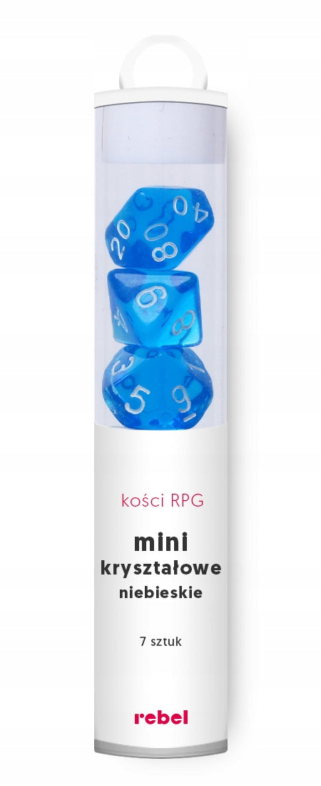 Dice Rebel RPG Würfelset, Kristall, Blau 