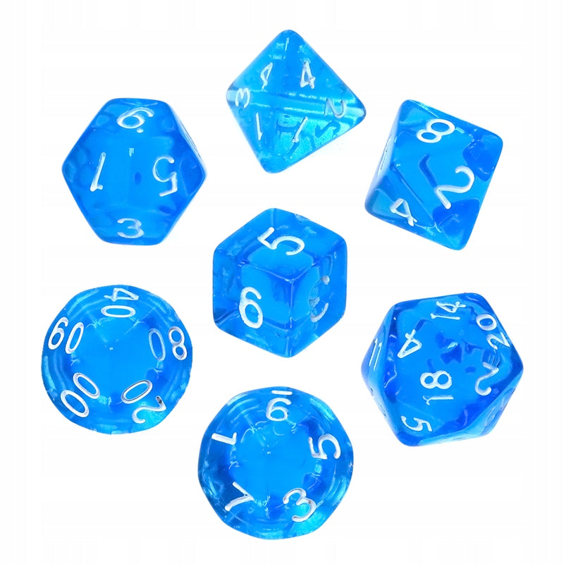 Dice Rebel RPG Würfelset, Kristall, Blau 