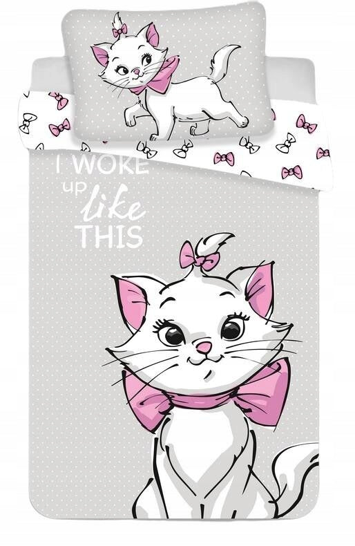 Vaikiškas patalynės komplektas Marie Cat Grey, 100x135 cm, 2 dalių