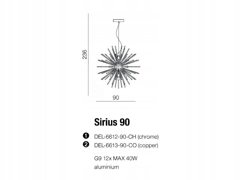 Azzardo pakabinamas šviestuvas Sirius AZ2116