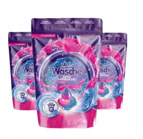 Königliche Wäsche German colour washing capsules 3x17 pcs.