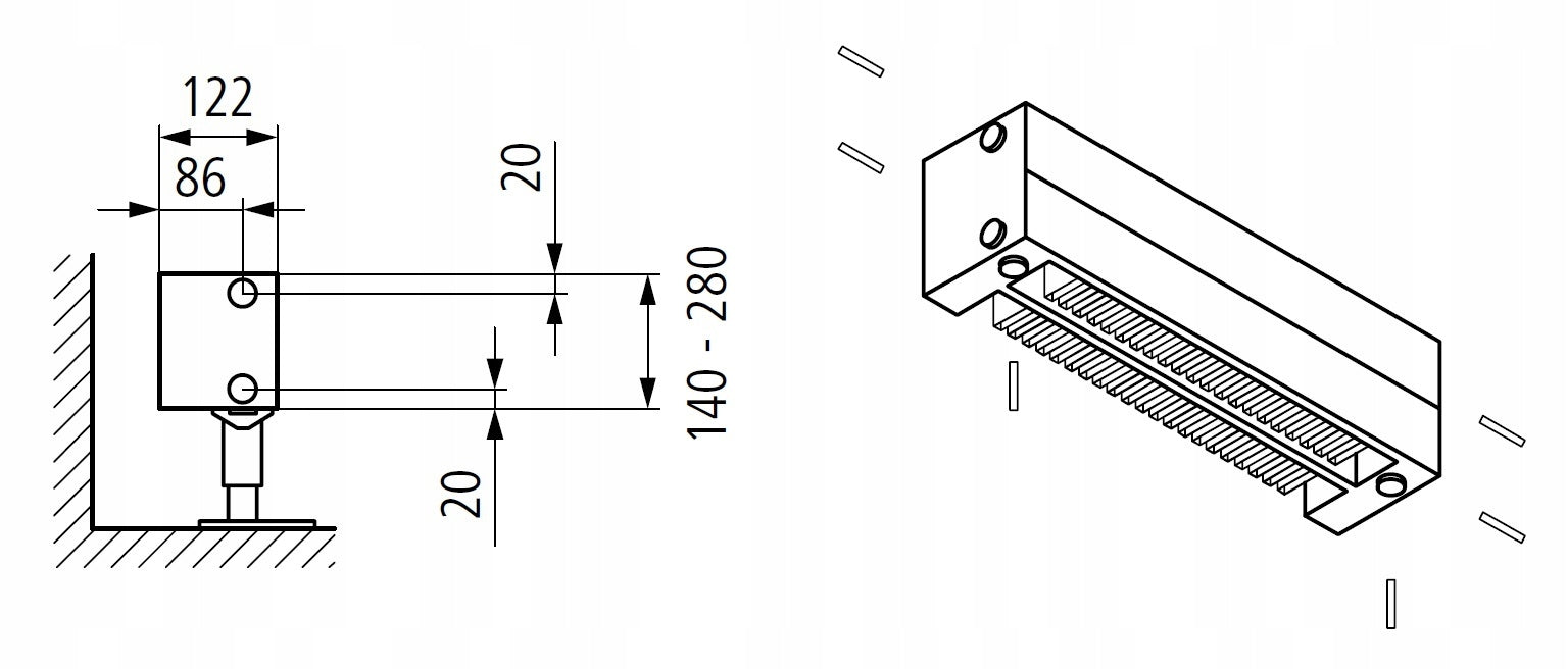Konvektor Kermi KNN21 140X72X800MM UNIVERZÁLNÍ BÍLÁ KNN210140802U1K Heating power 0 W