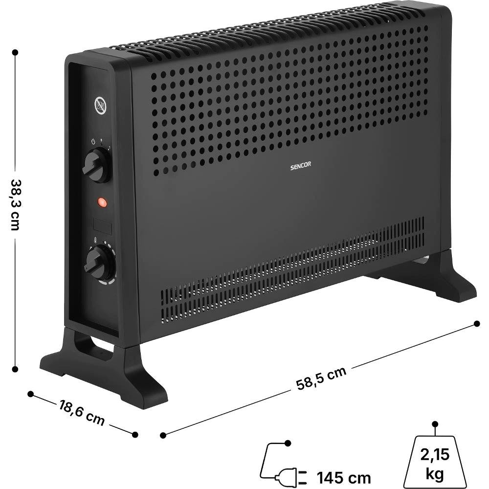 Konvektorový radiátor Sencor 2000 W černý Brand Sencor
