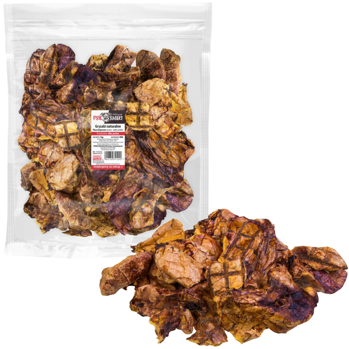 Kołodziejczyk | CALIBRATED PORK LUNGS - 1KG + pork bone 1pcs