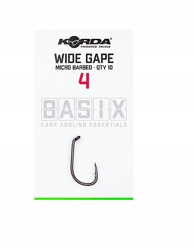 Korda Basix Wide Gape Hook Size 4- Carp Hooks