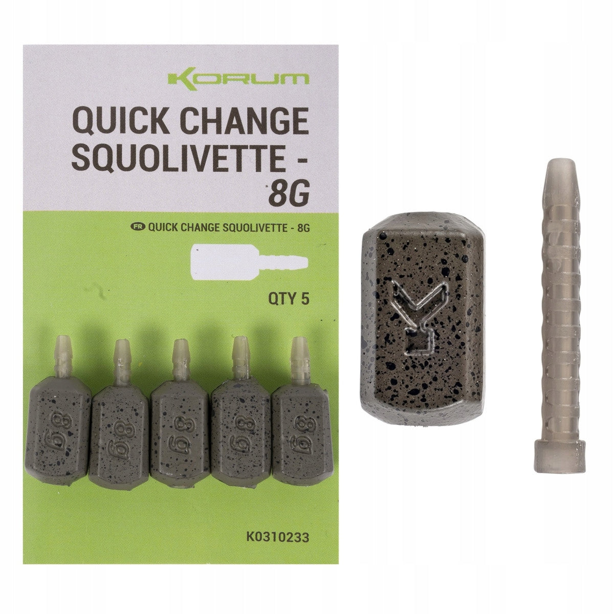 Korum Quick Change Squolivette 8g 5pcs. weights