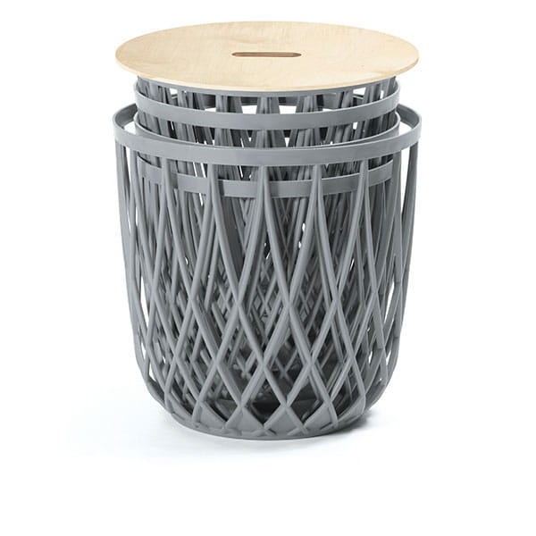 5-teiliges Gartenmöbelset Prosperplast Uniqubo, dunkelgrau 