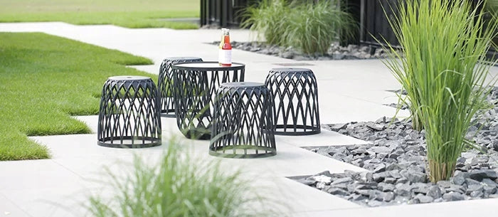 5-teiliges Gartenmöbelset Prosperplast Uniqubo, grau 