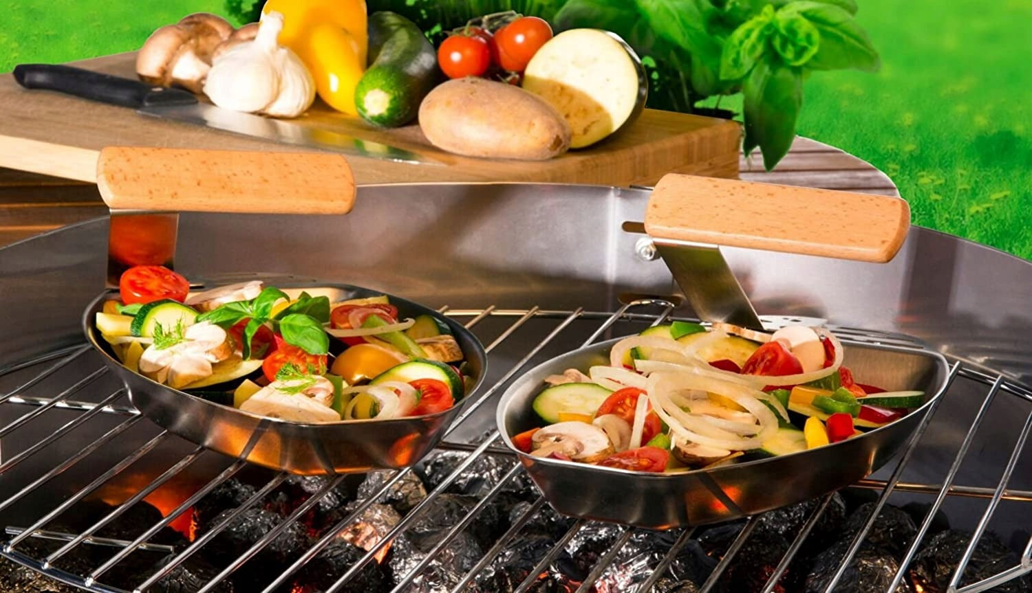 Gemüsepfanne zum Grillen Rost Frei, 1 Stk 