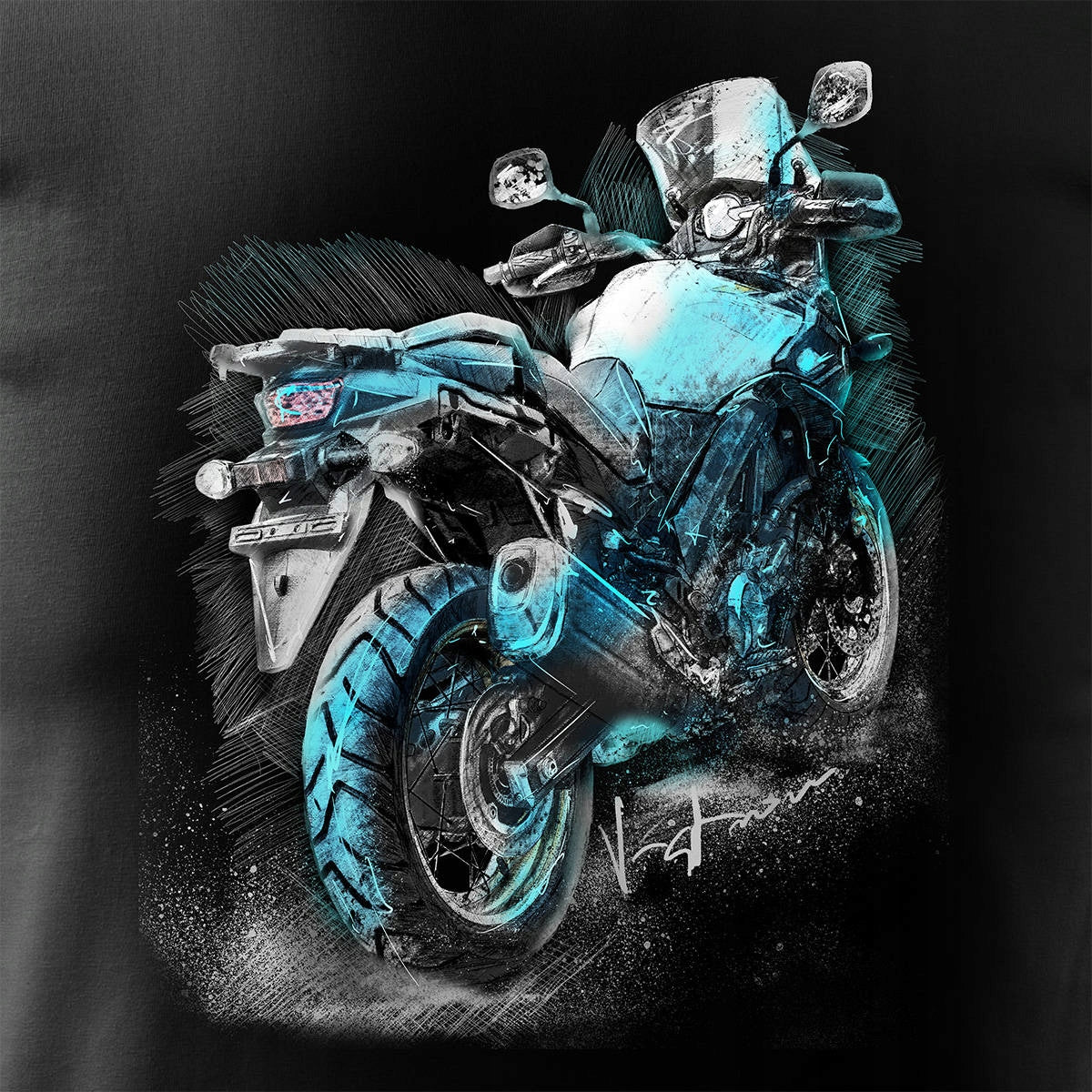 T-Shirt für Herren, schwarz 
