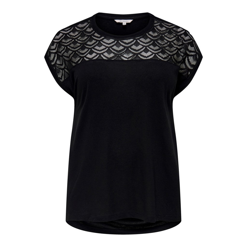 Bluse für Damen Only Carmakoma Carflake 15197908, schwarz 