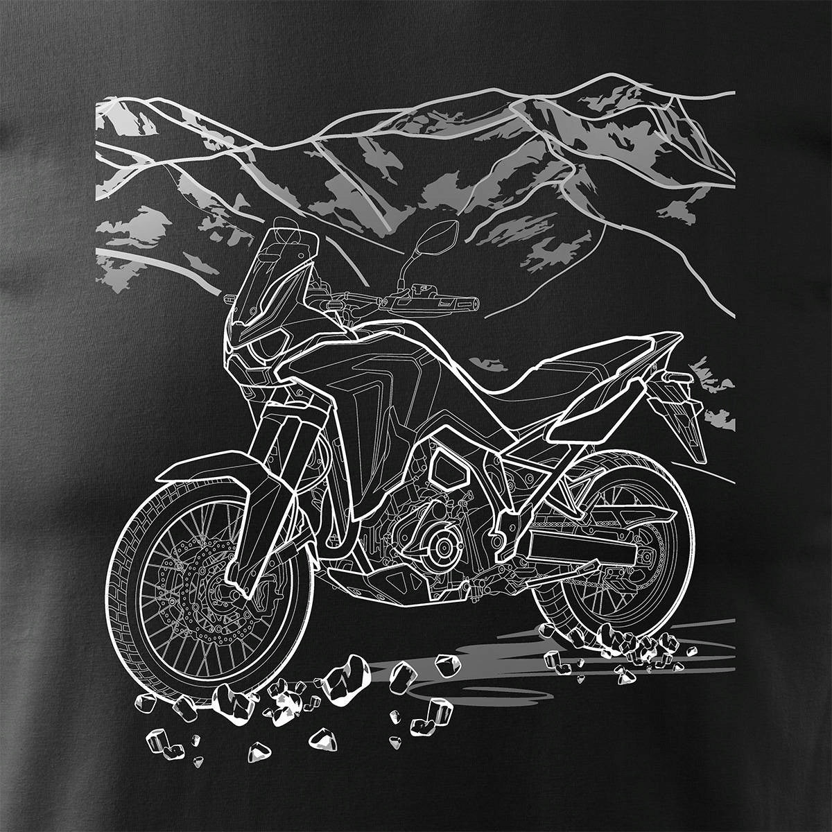 T-Shirt für Herren, schwarz 