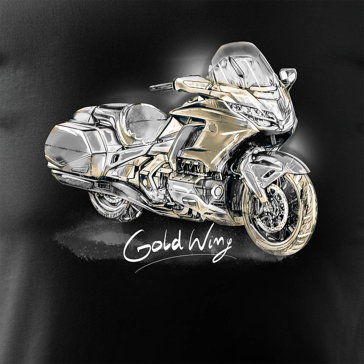 T-Shirt für Herren, schwarz 