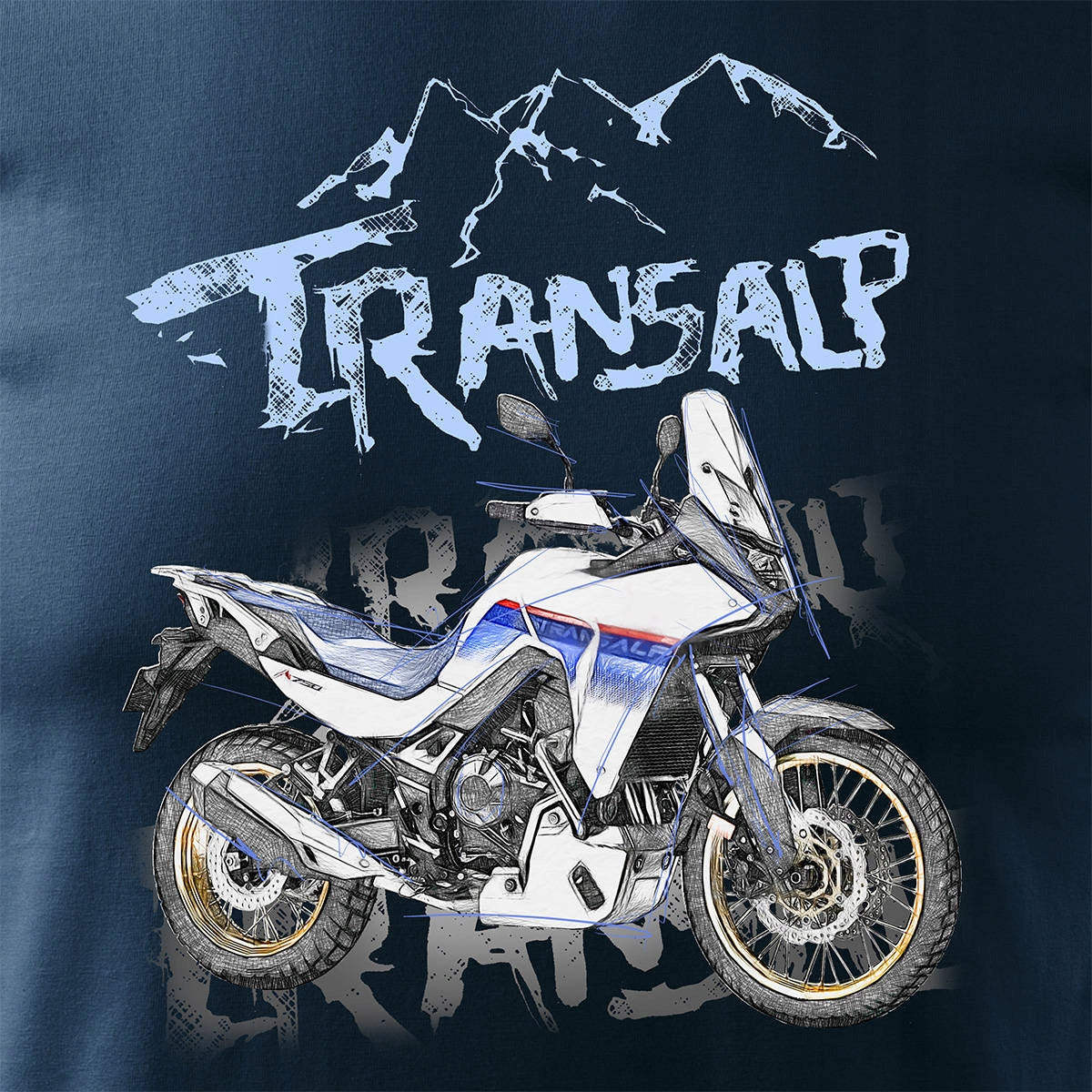 T-Shirt für Herren, blau 