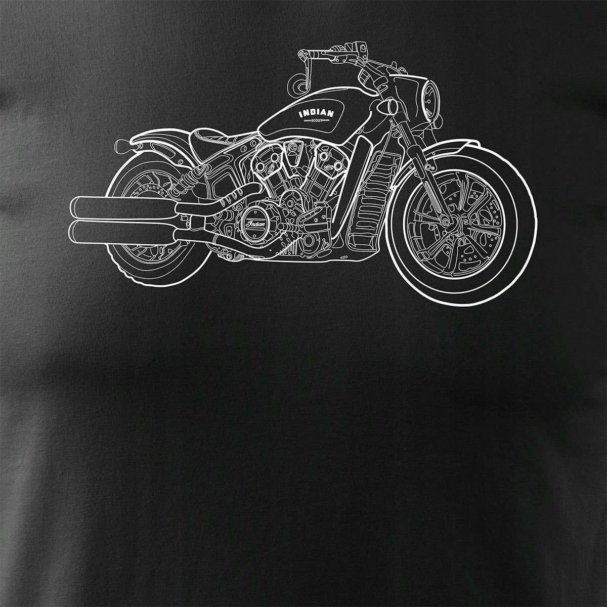 T-Shirt für Herren, schwarz 