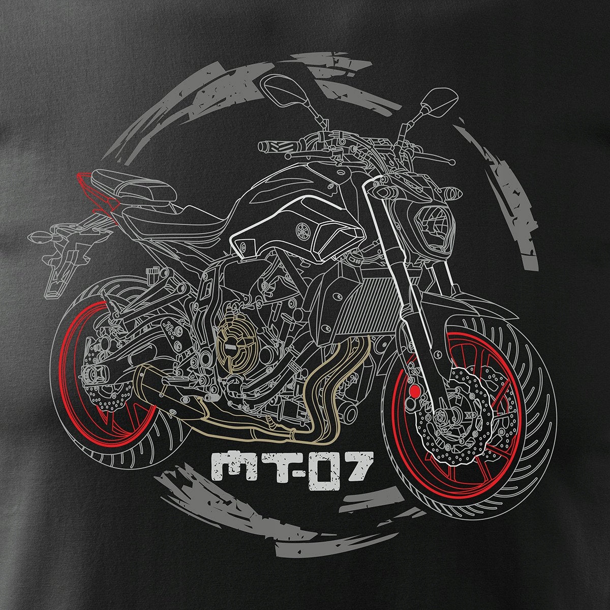 T-Shirt für Herren, schwarz 