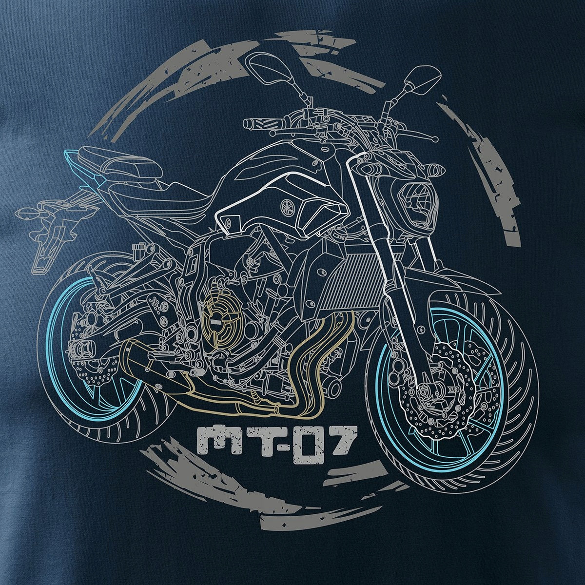 T-Shirt für Herren, blau 