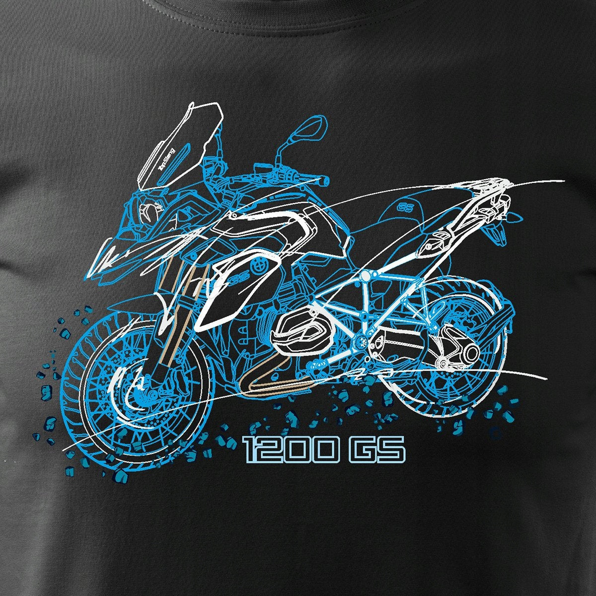 T-Shirt für Herren, schwarz 