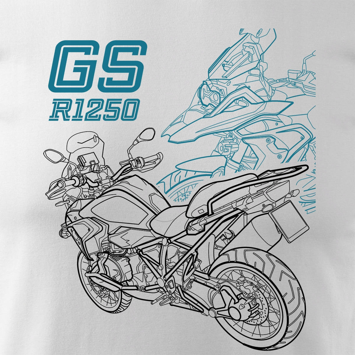 T-Shirt für Herren, schwarz 