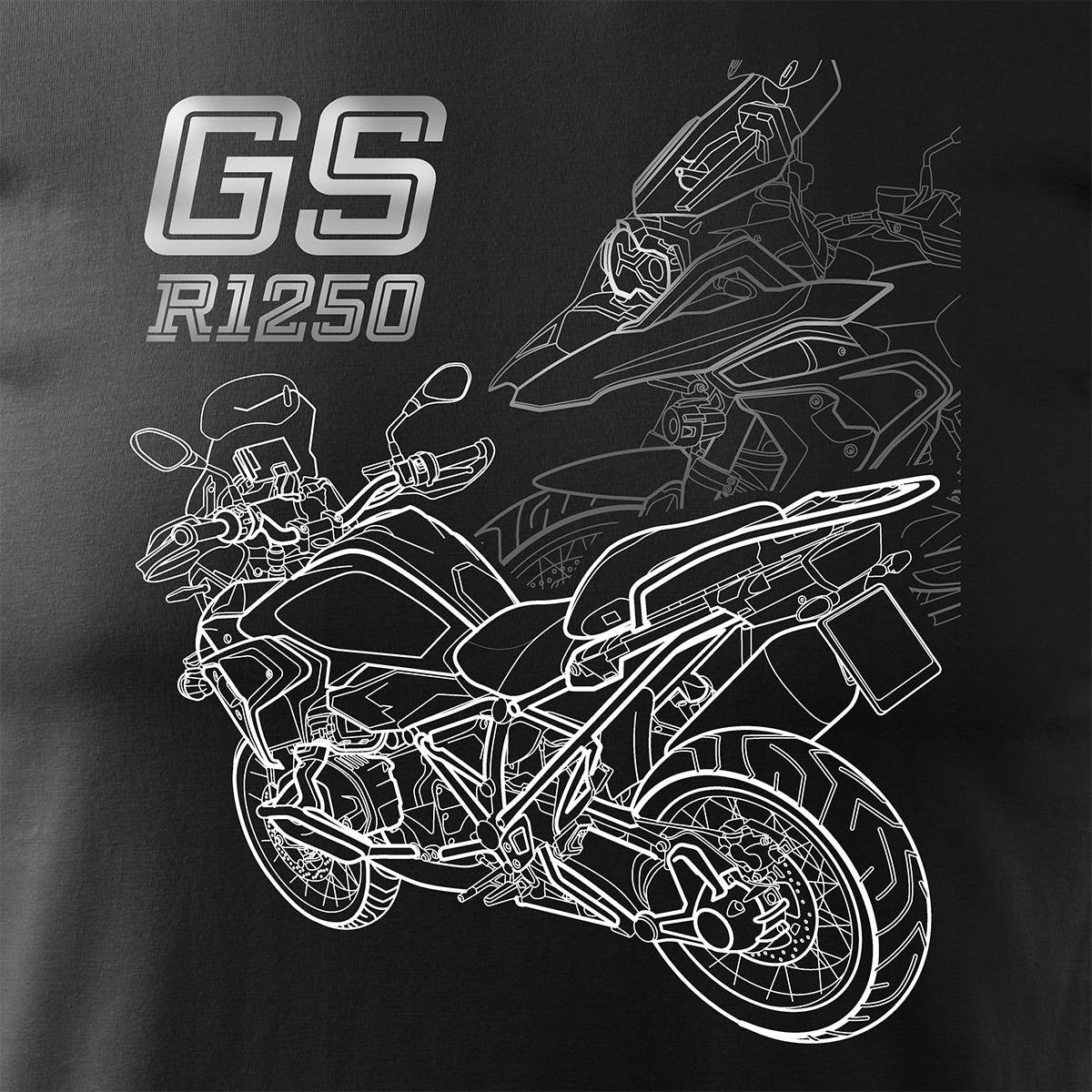 T-Shirt für Herren, schwarz 