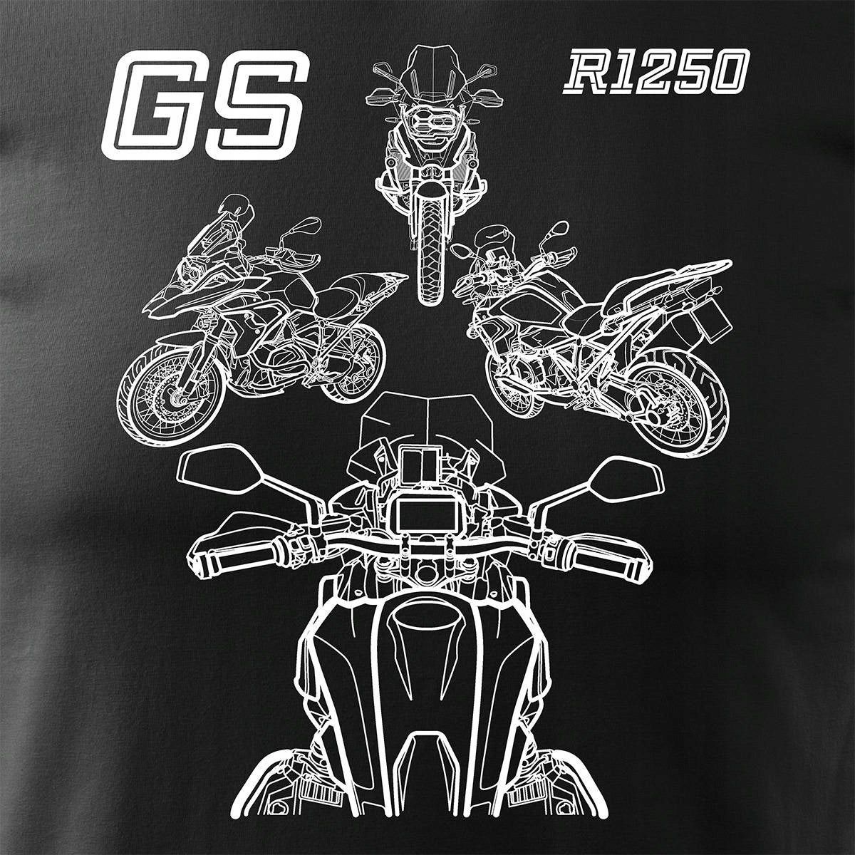 T-Shirt für Herren, schwarz 