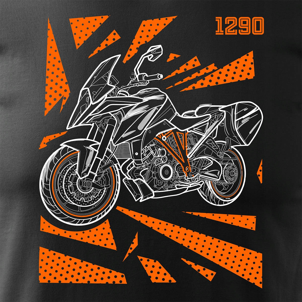 T-Shirt für Herren, schwarz 