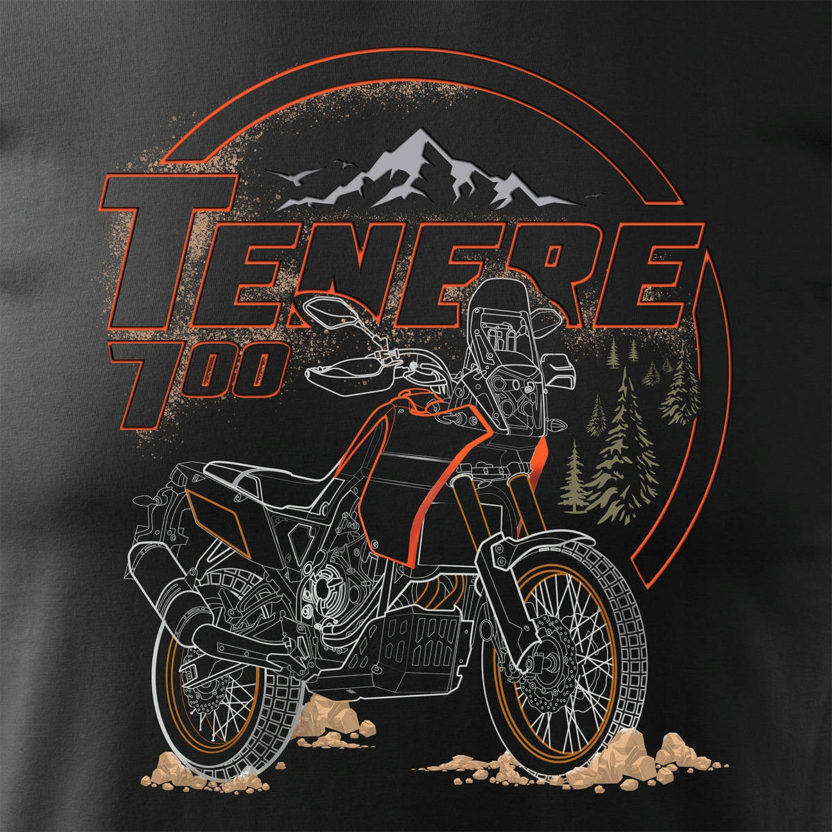 T-Shirt für Herren, schwarz 