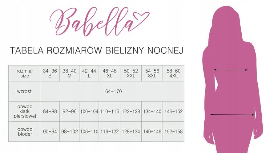 Nachthemden für Damen Babella Larisa 59524, rosa 