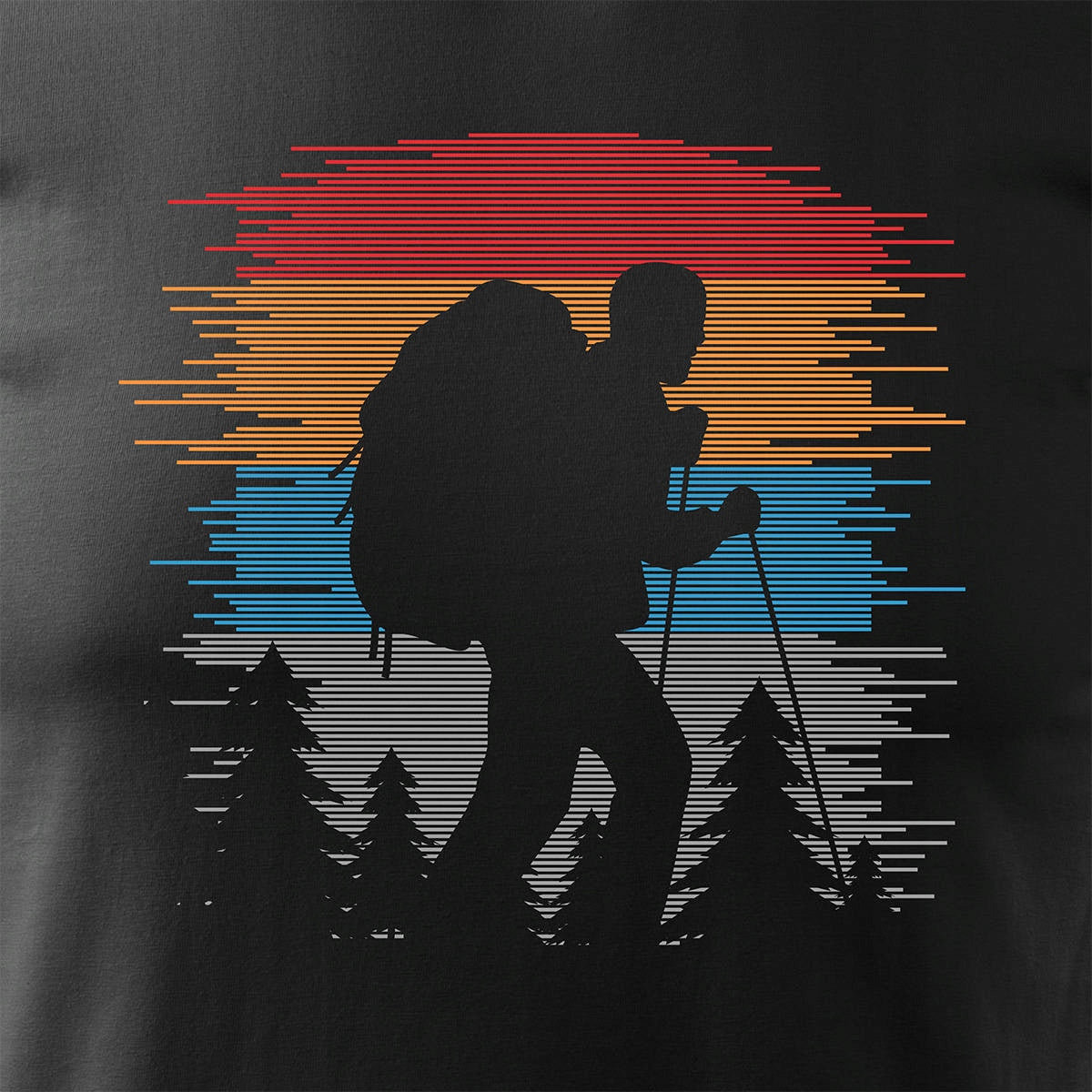 T-Shirt für Herren, schwarz 