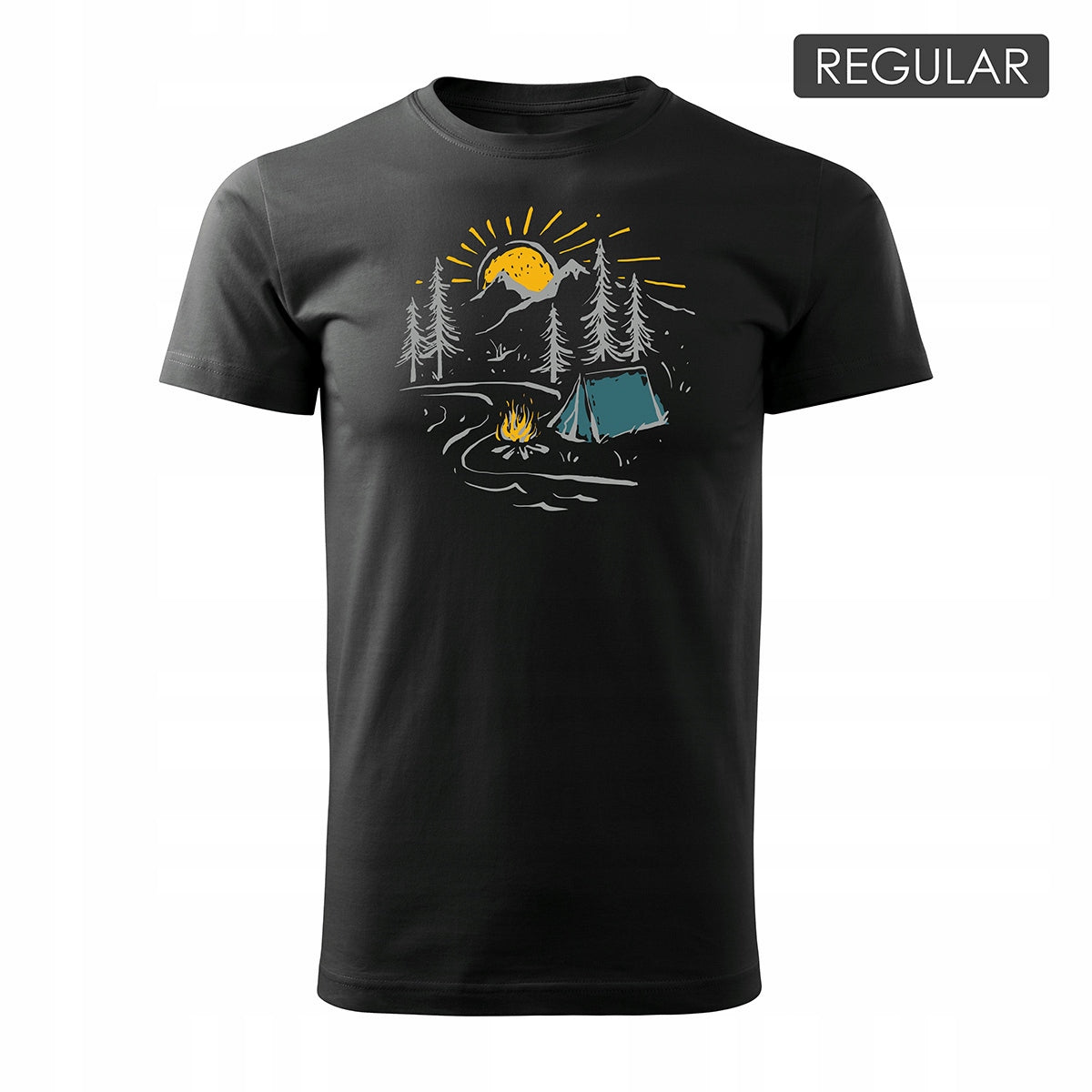 T-Shirt für Herren, schwarz 