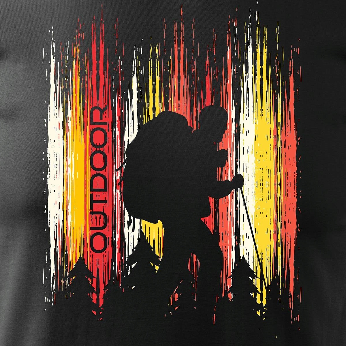 T-Shirt für Herren, schwarz 