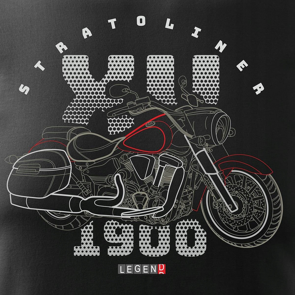 T-Shirt für Herren, schwarz 