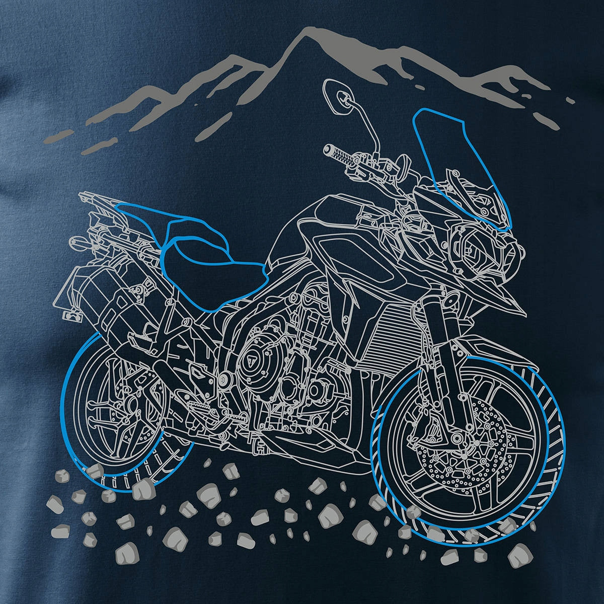 T-Shirt für Herren, blau 